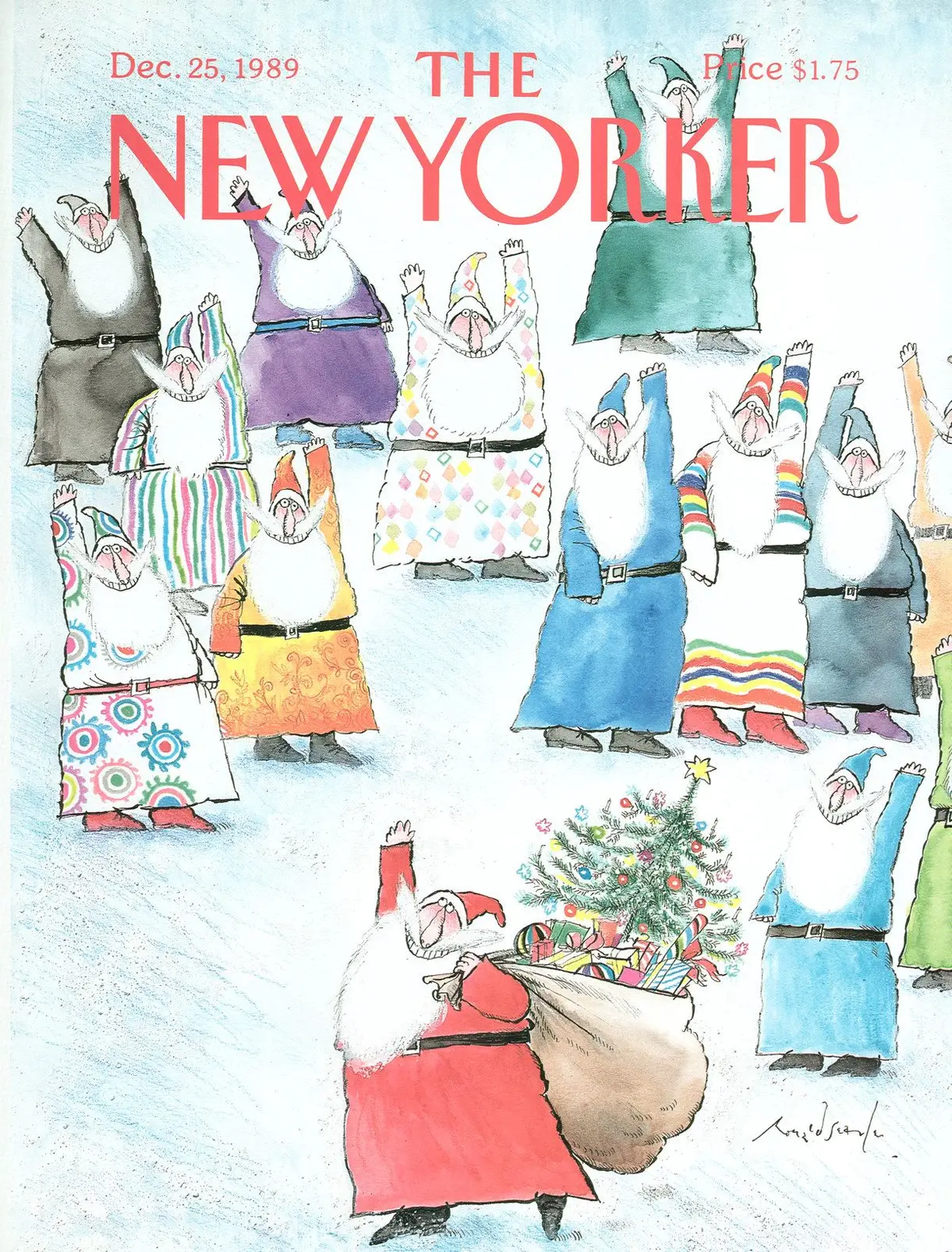 Обложка The New Yorker, 25 декабря 1989, художник Рональд Сёрл