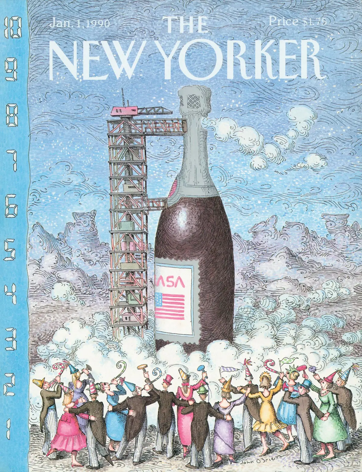 Обложка The New Yorker, 1 января 1990, художник Эжен Михаеско