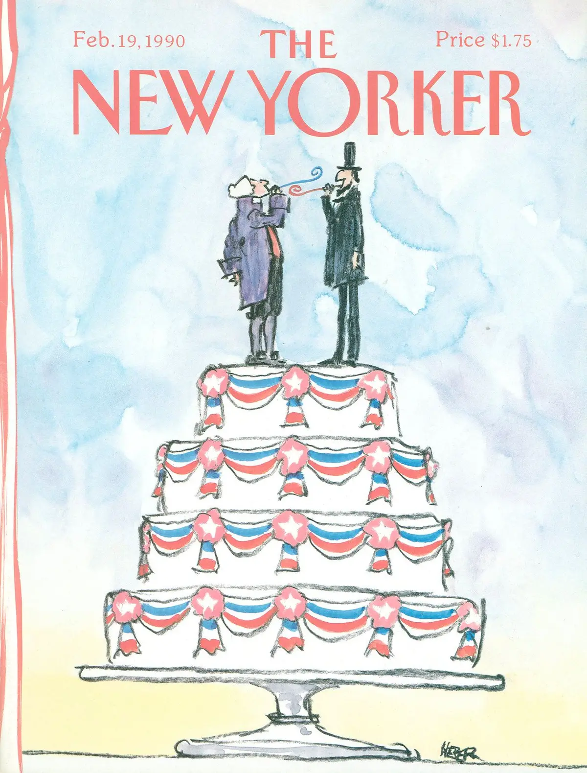 Обложка The New Yorker, 19 февраля 1990, художник Роберт Вебер