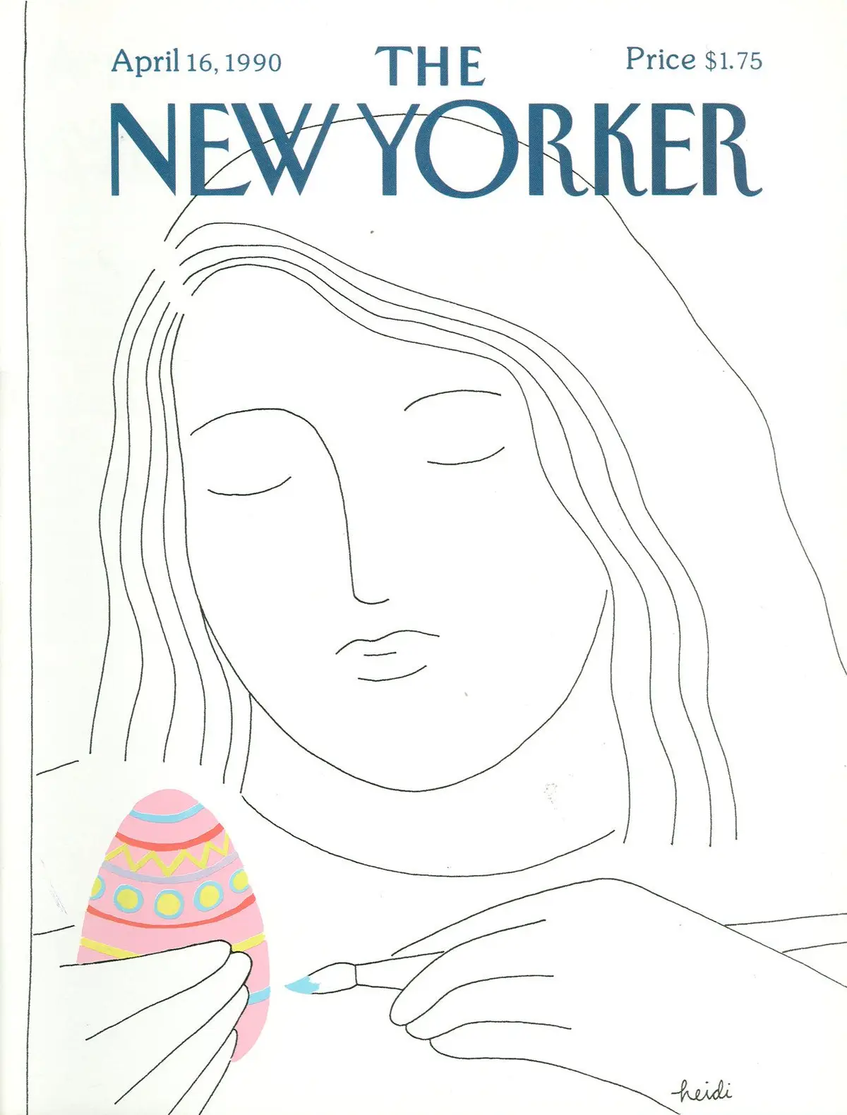 Обложка The New Yorker, 16 апреля 1990, художник Хайди Гённель