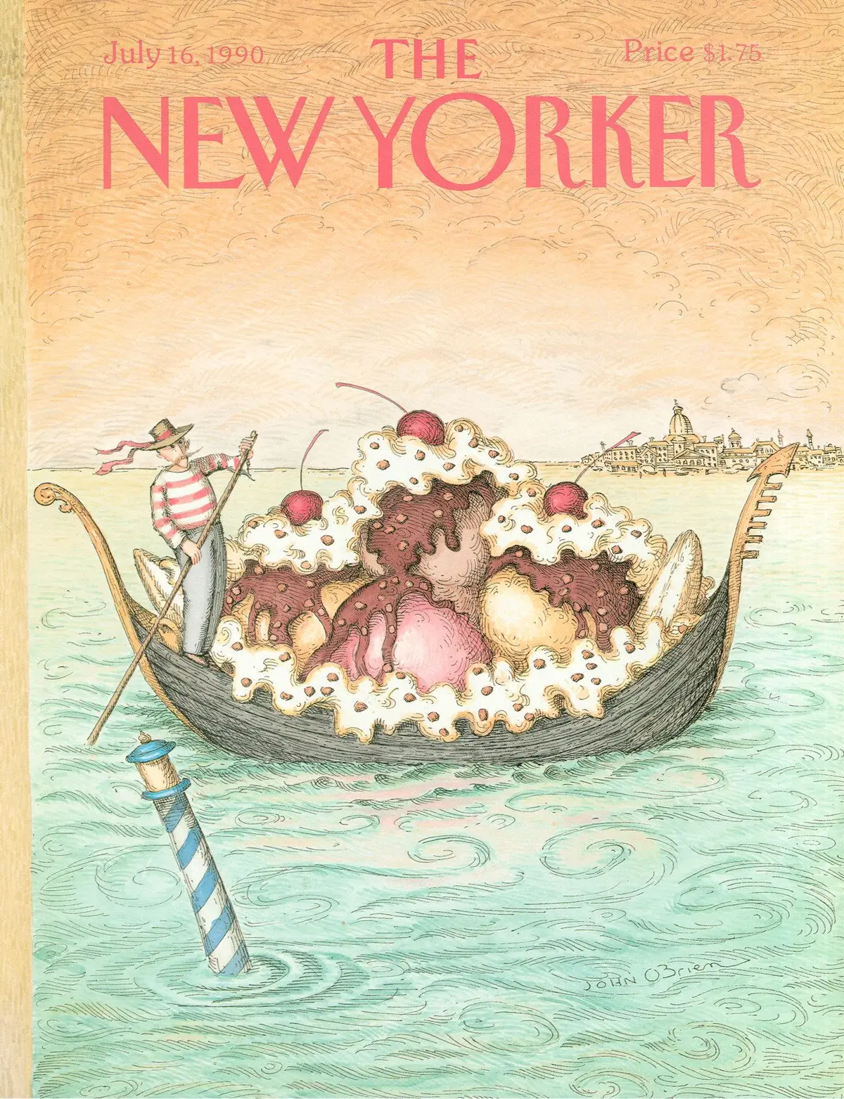 Обложка The New Yorker, 16 июля 1990, художник Джон О’Брайен
