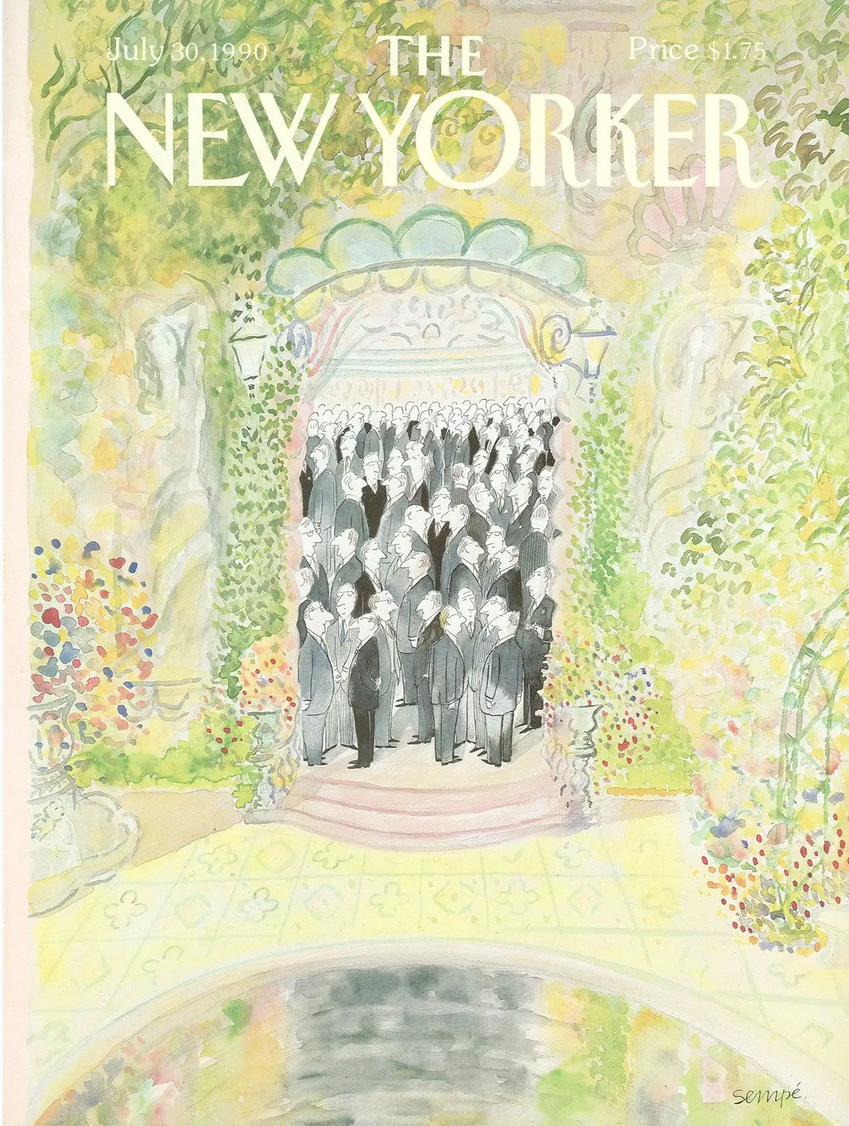 Обложка The New Yorker, 30 июля 1990, художник Жан-Жак Сампе