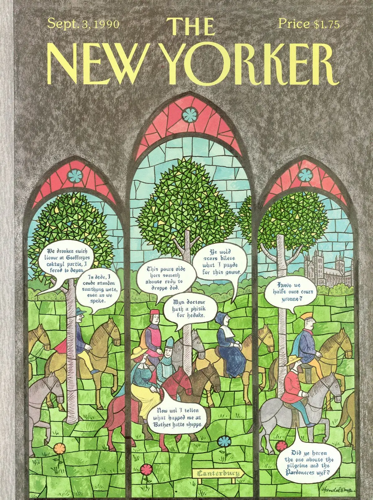 Обложка The New Yorker, 3 сентября 1990, художник Дж. Б. Хендельсман