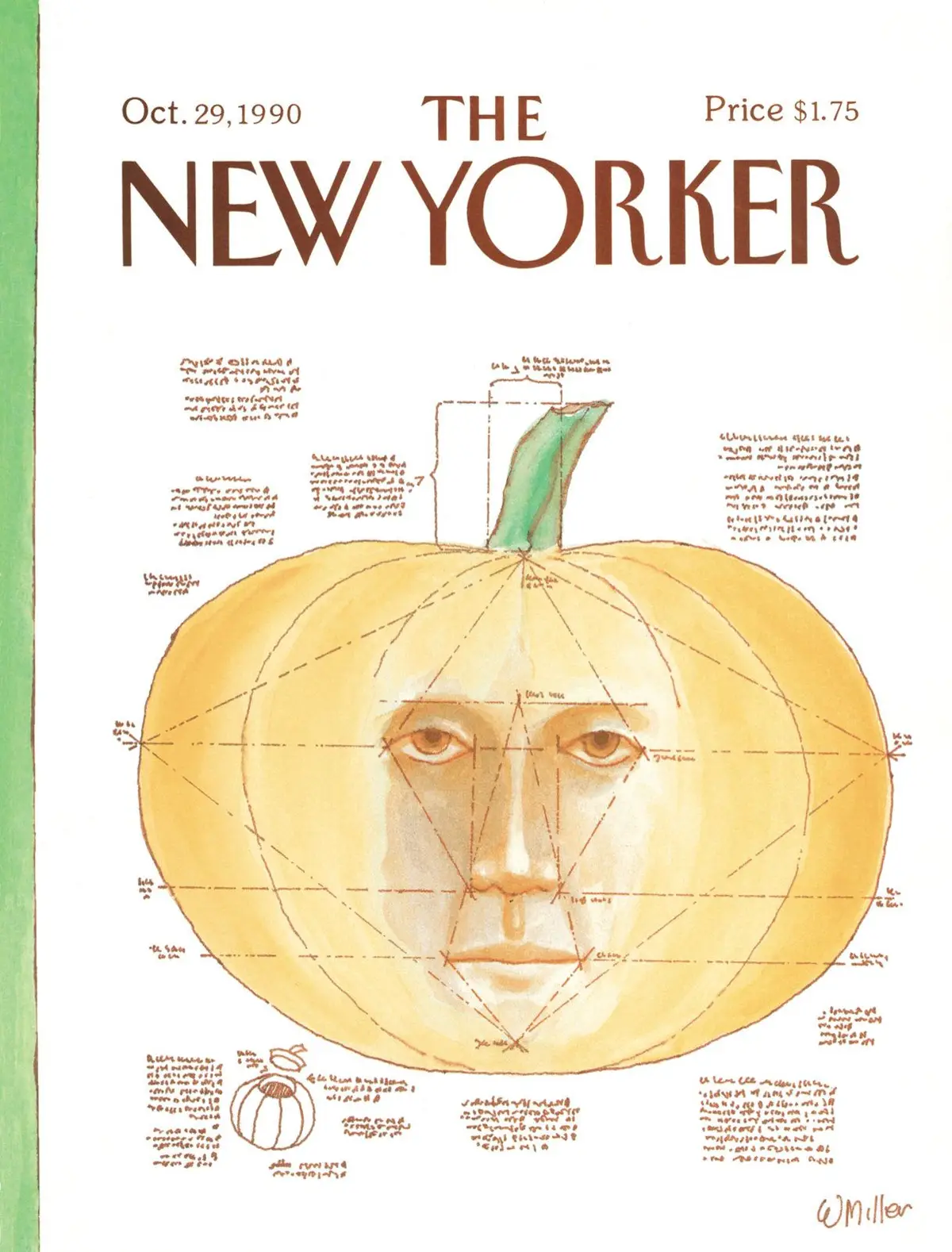 Обложка The New Yorker, 29 октября 1990, художник Уоррен Миллер