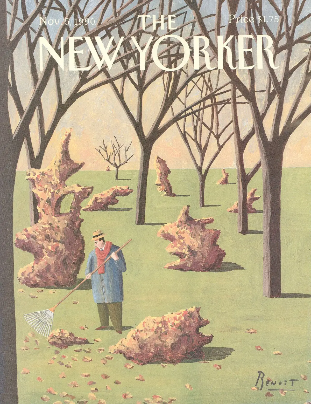 Обложка The New Yorker, 5 ноября 1990, художник Бенуа ван Иннис