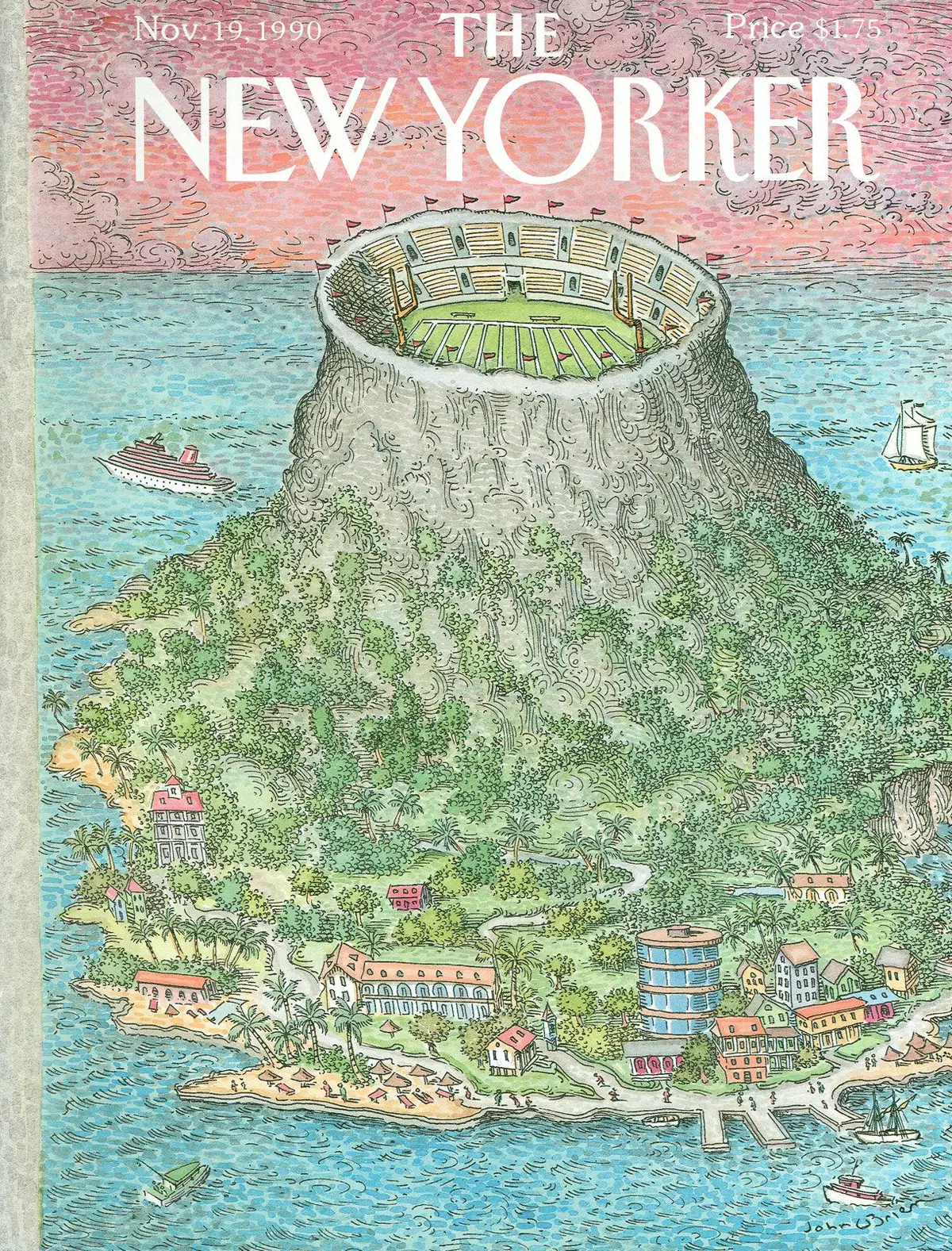 Обложка The New Yorker, 19 ноября 1990, художник Джон О’Брайен