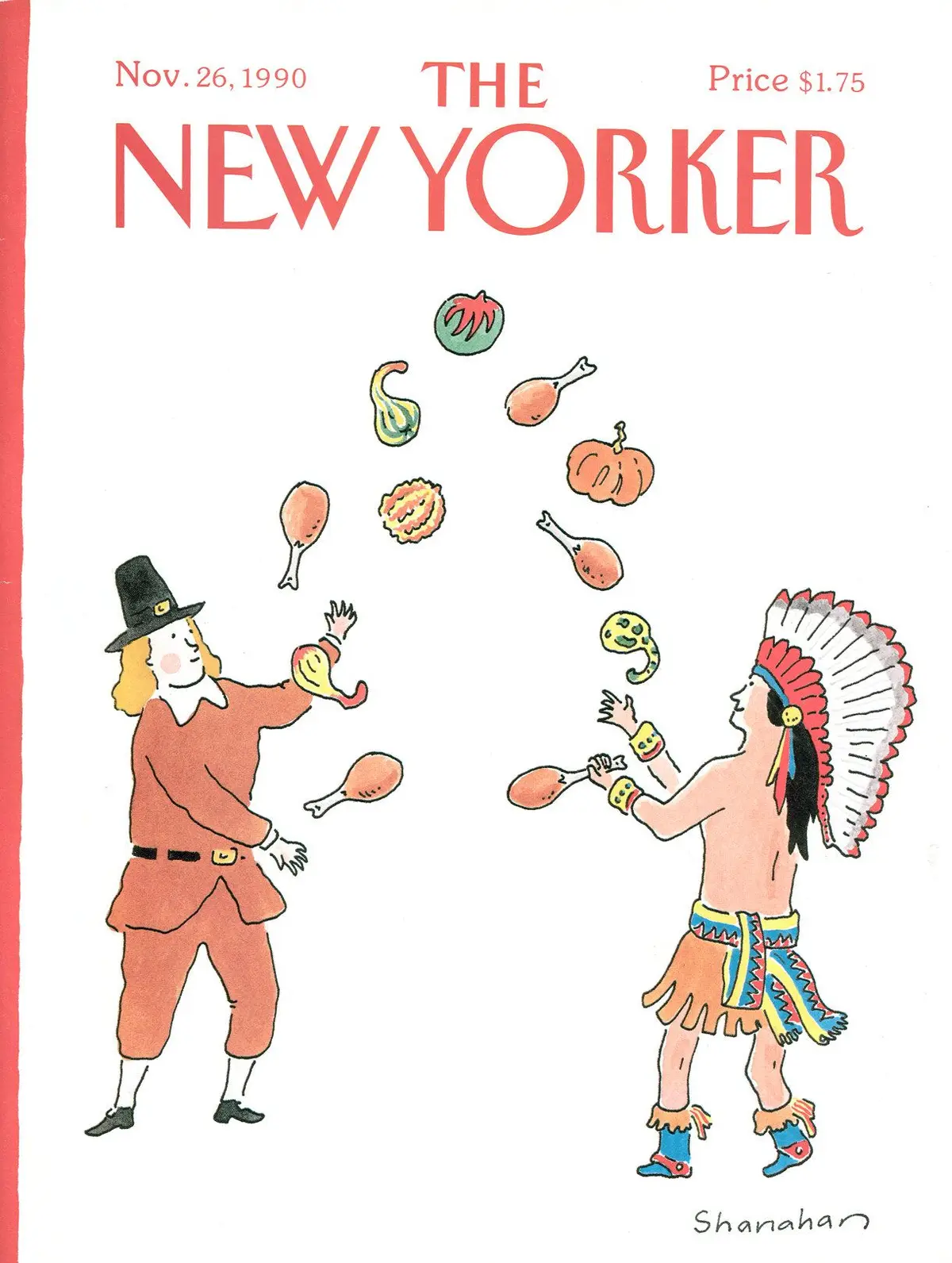 Обложка The New Yorker, 26 ноября 1990, художник Дэнни Шанахан