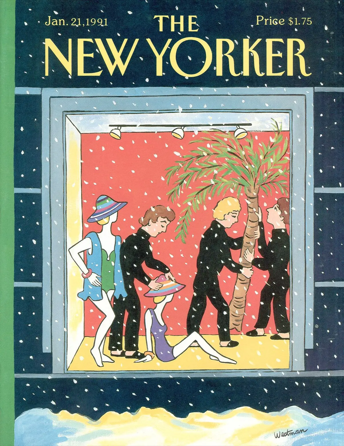 Обложка The New Yorker, 21 января 1991, художник Барбара Уэстман