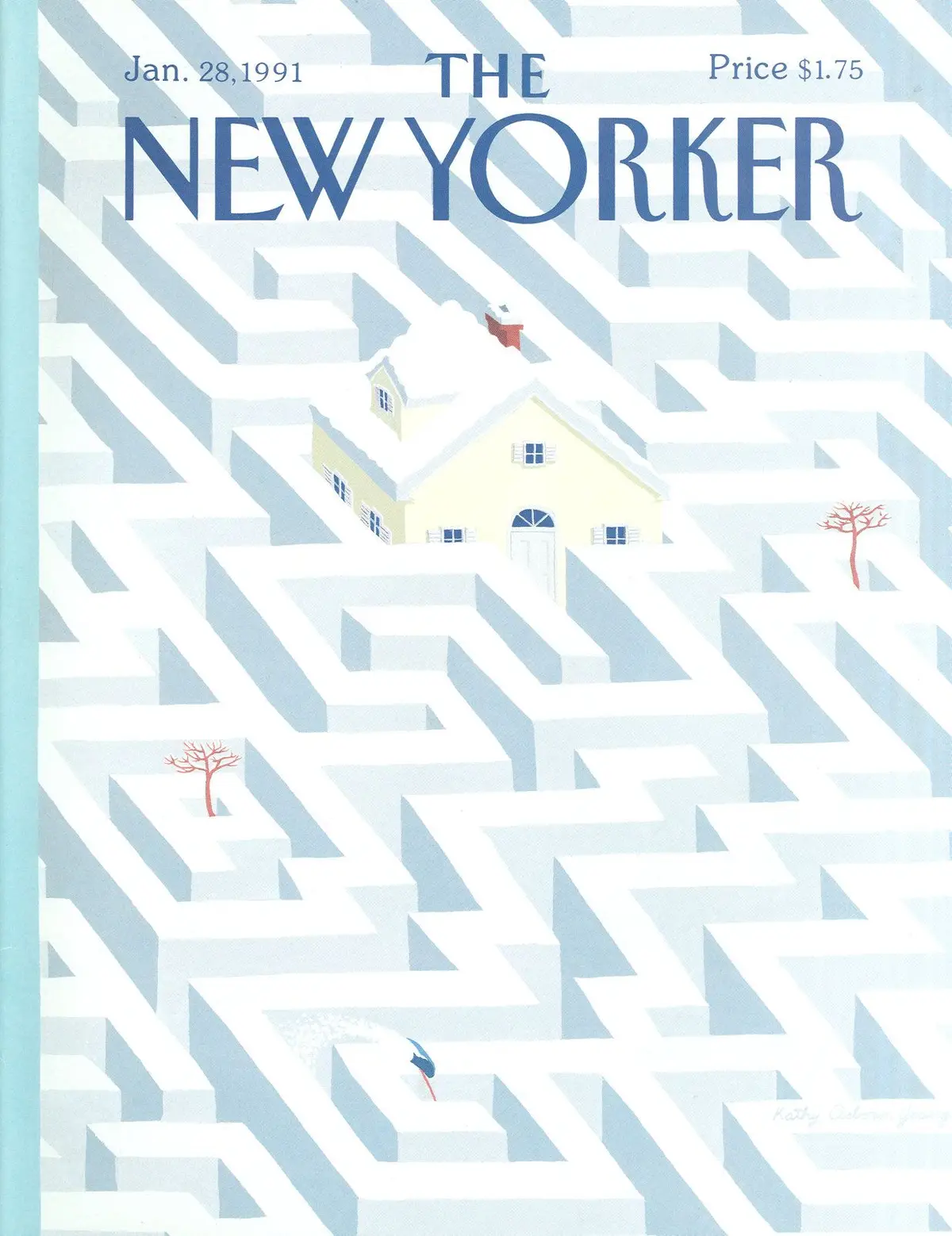 Обложка The New Yorker, 28 января 1991, художник Кэти Осборн Янг