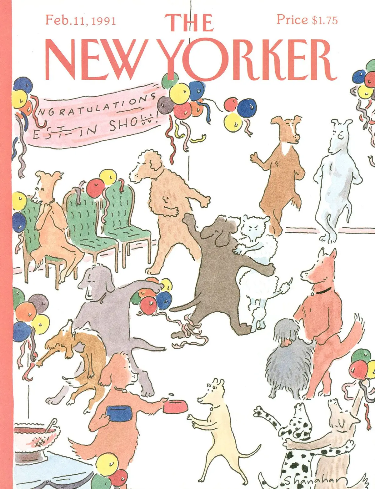 Обложка The New Yorker, 11 февраля 1991, художник Дэнни Шанахан