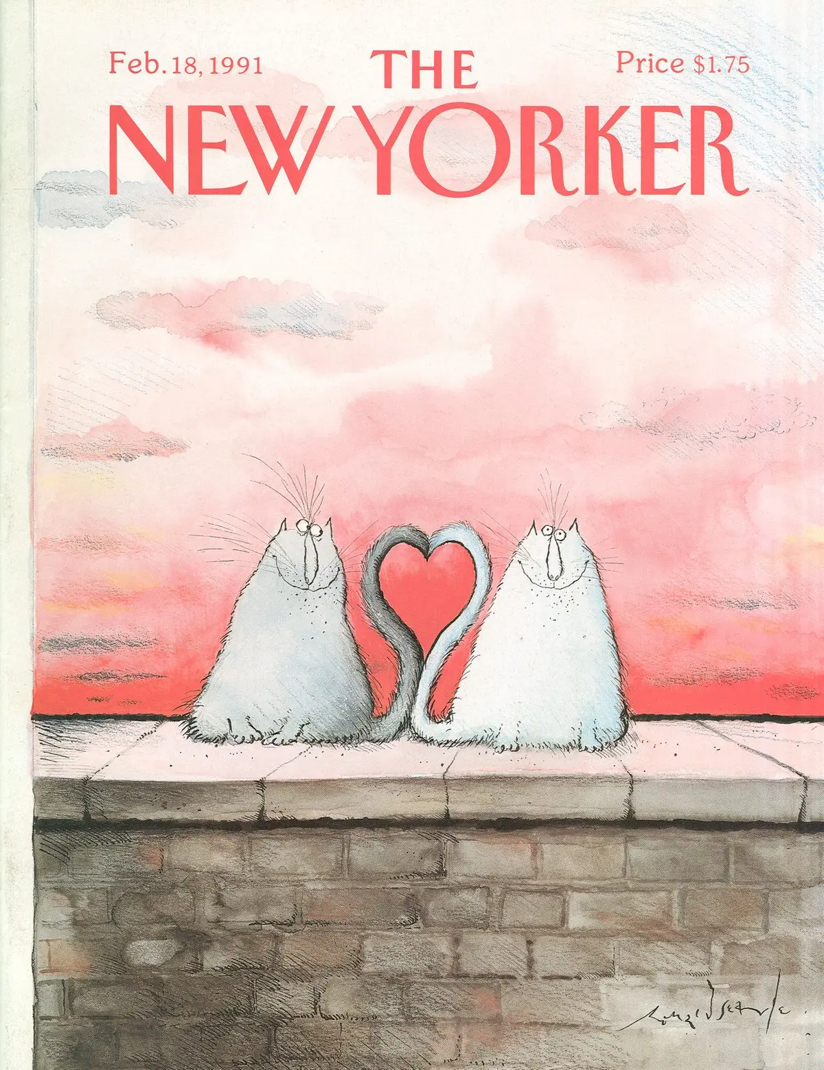 Обложка The New Yorker, 18 февраля 1991, художник Рональд Сёрл