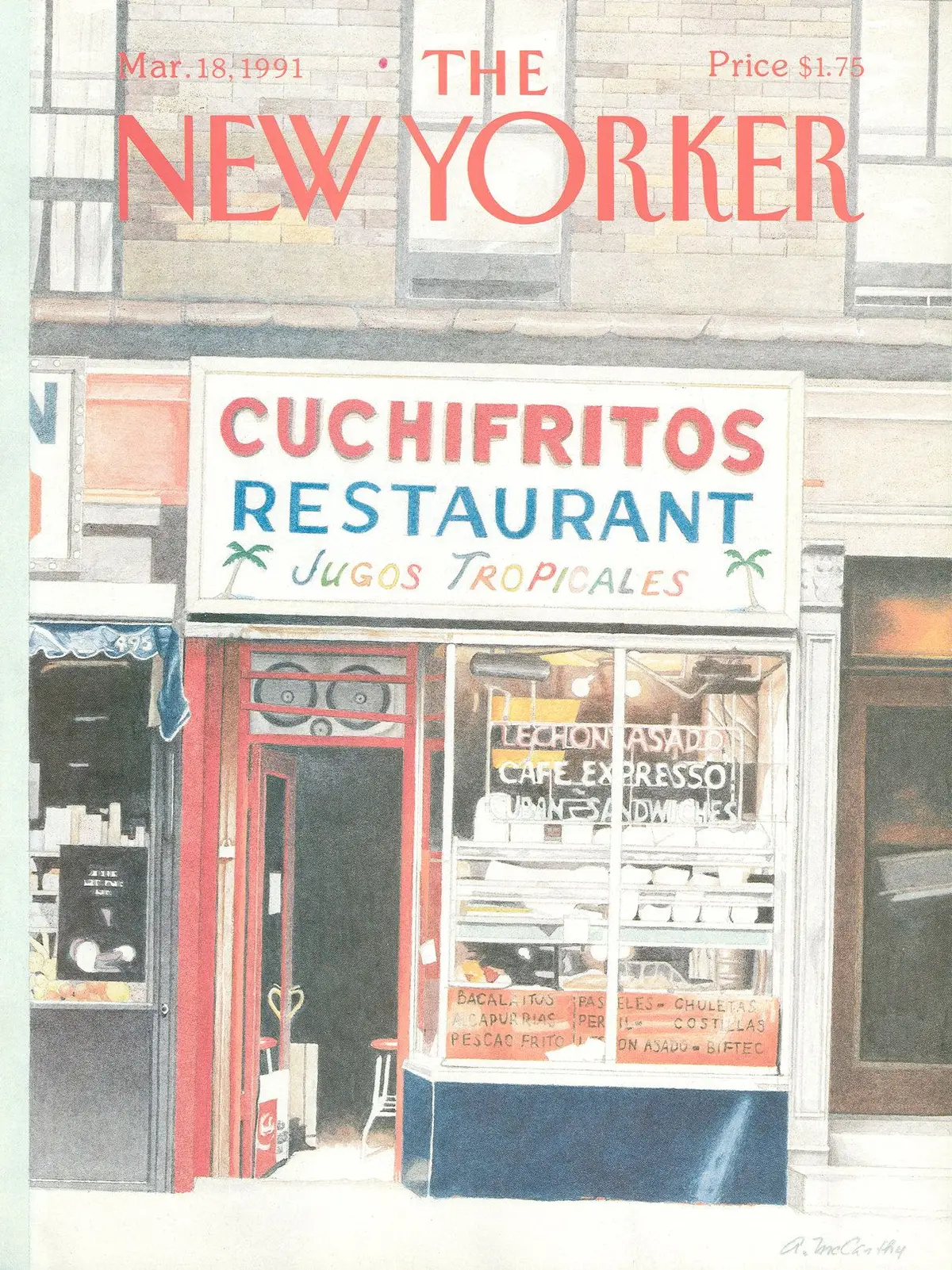Обложка The New Yorker, 18 марта 1991, художник Энн Маккарти