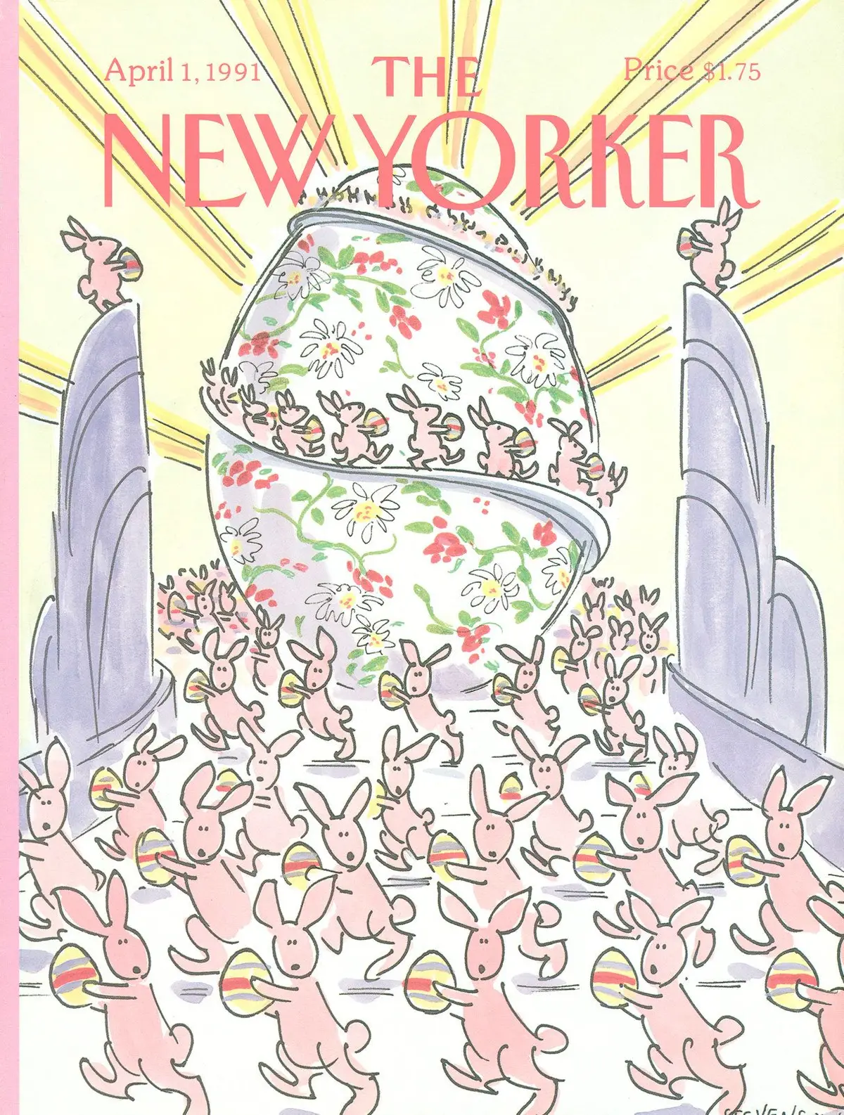 Обложка The New Yorker, 1 апреля 1991, художник Джеймс Стивенсон