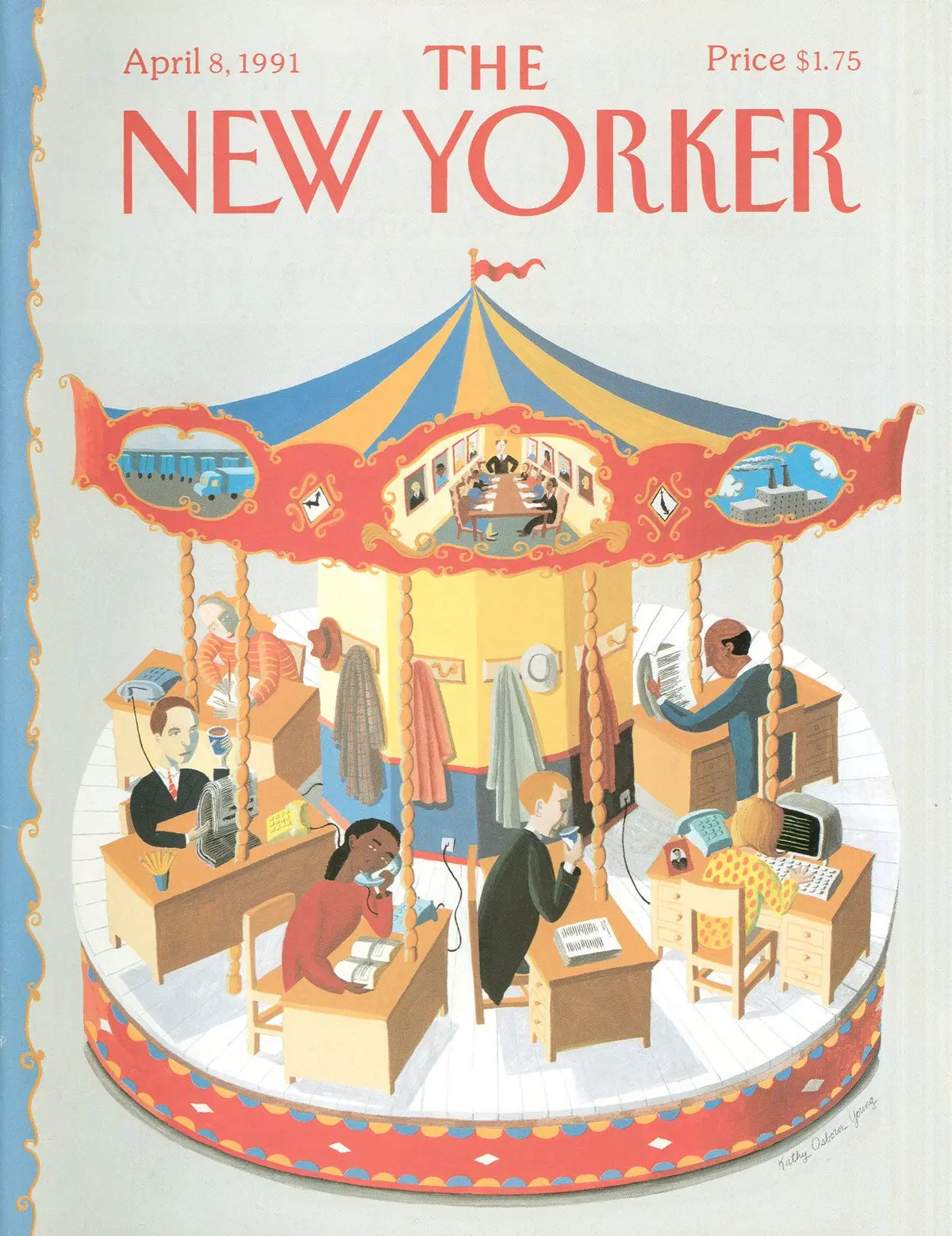 Обложка The New Yorker, 8 апреля 1991, художник Кэти Осборн Янг