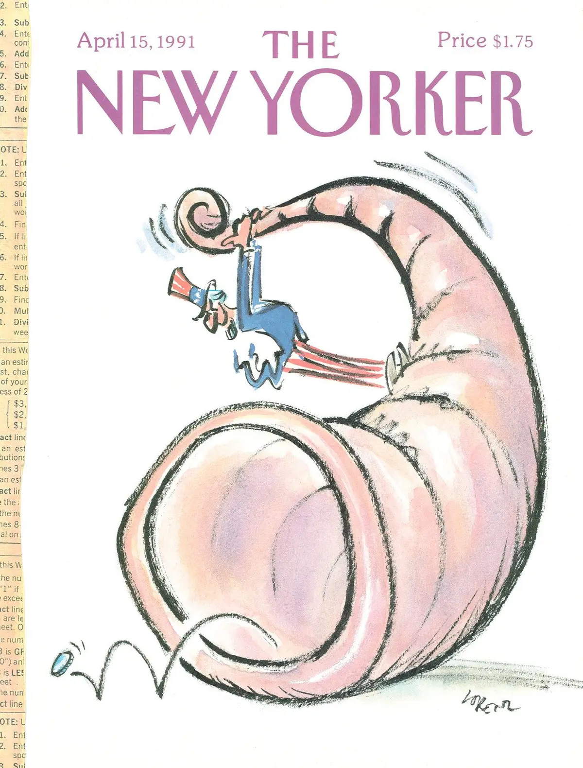 Обложка The New Yorker, 15 апреля 1991, художник Ли Лоренц