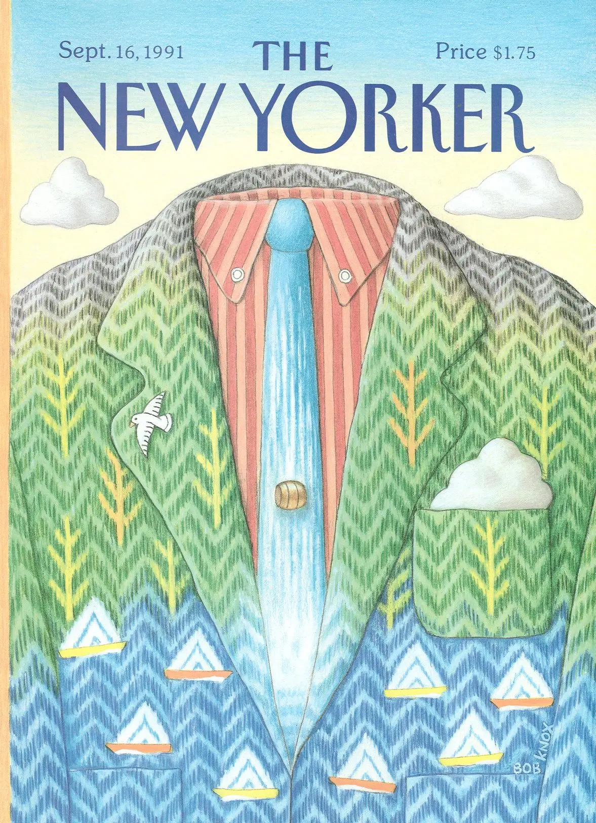 Обложка The New Yorker, 16 сентября 1991, художник Боб Нокс