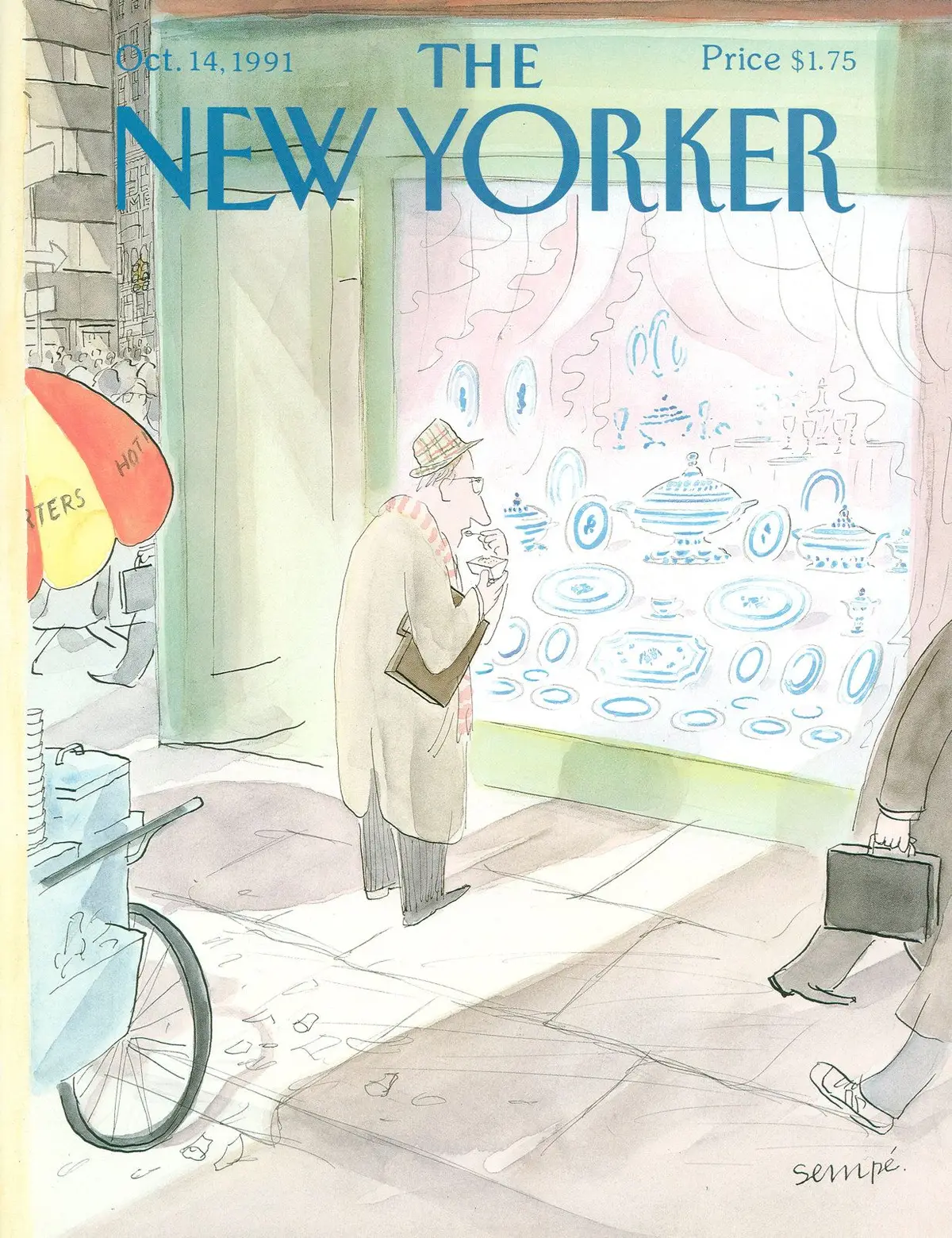 Обложка The New Yorker, 14 октября 1991, художник Жан-Жак Сампе