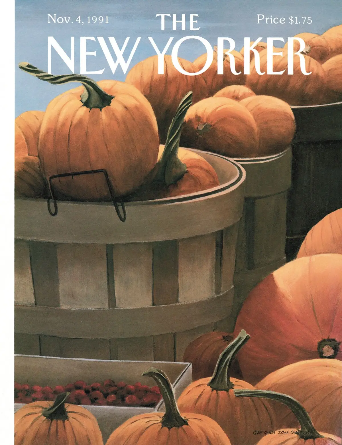 Обложка The New Yorker, 4 ноября 1991, художник Гретхен Доу Симпсон