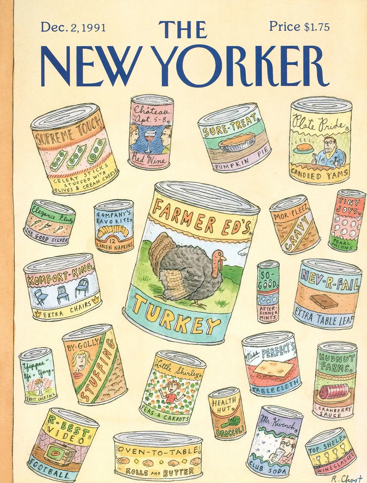 Обложка The New Yorker, 2 декабря 1991, художник Роз Част