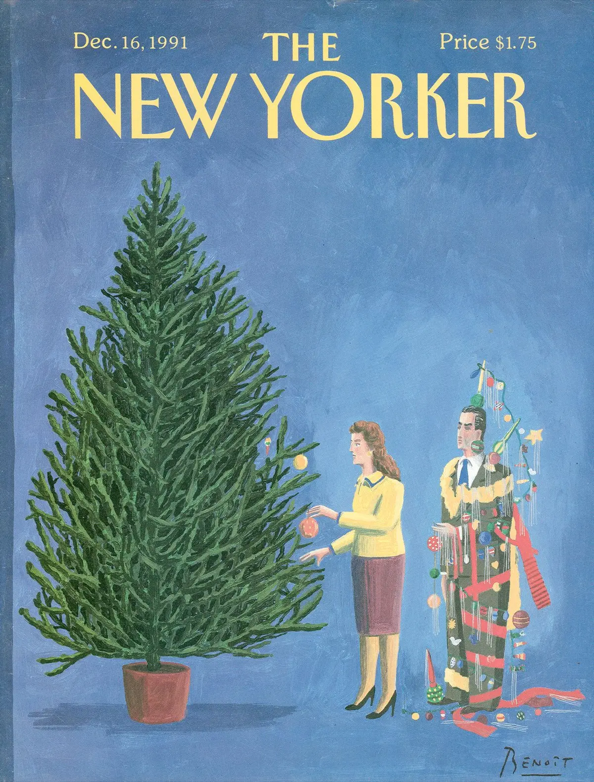 Обложка The New Yorker, 16 декабря 1991, художник Бенуа ван Иннис
