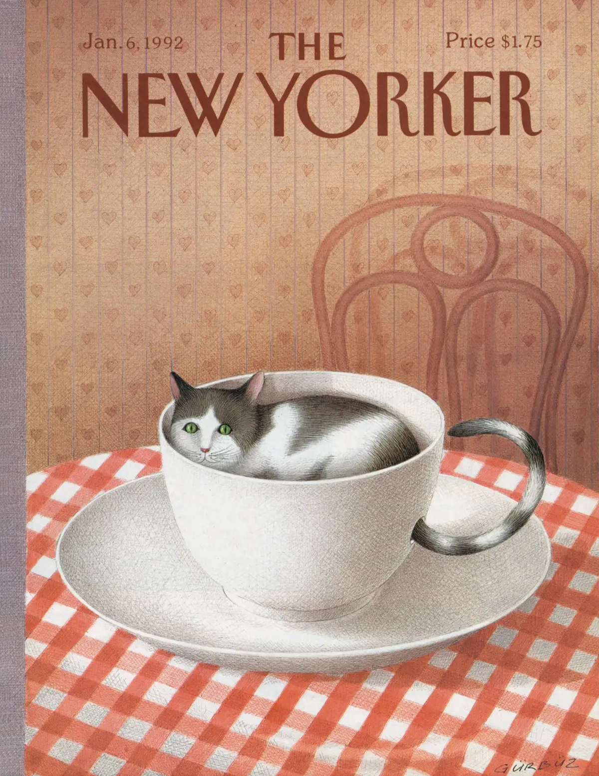 Обложка The New Yorker, 6 января 1992, художник Гюрбюз Доган Экшиоглу