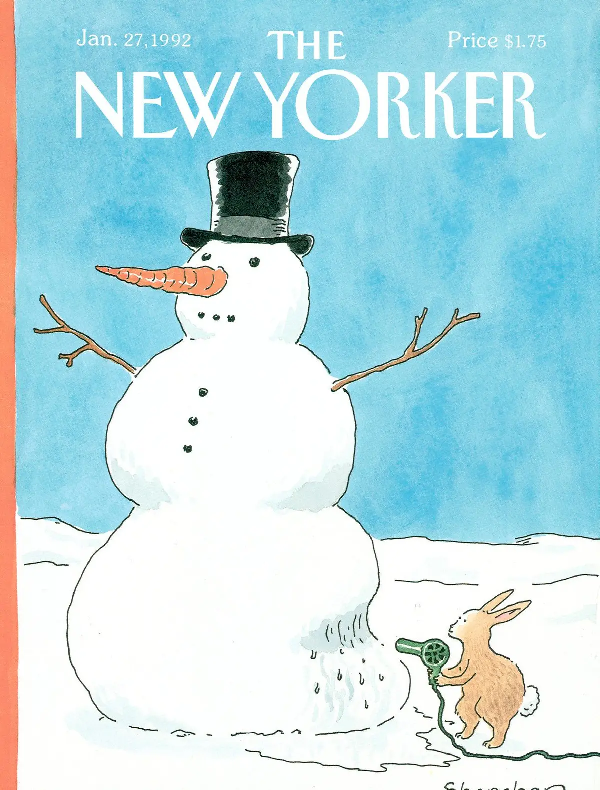 Обложка The New Yorker, 27 января 1992, художник Дэнни Шанахан