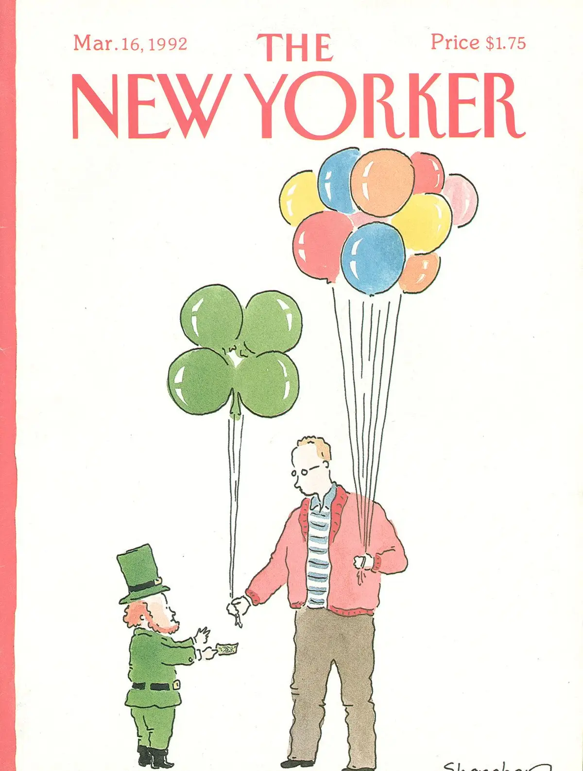 Обложка The New Yorker, 16 марта 1992, художник Дэнни Шанахан