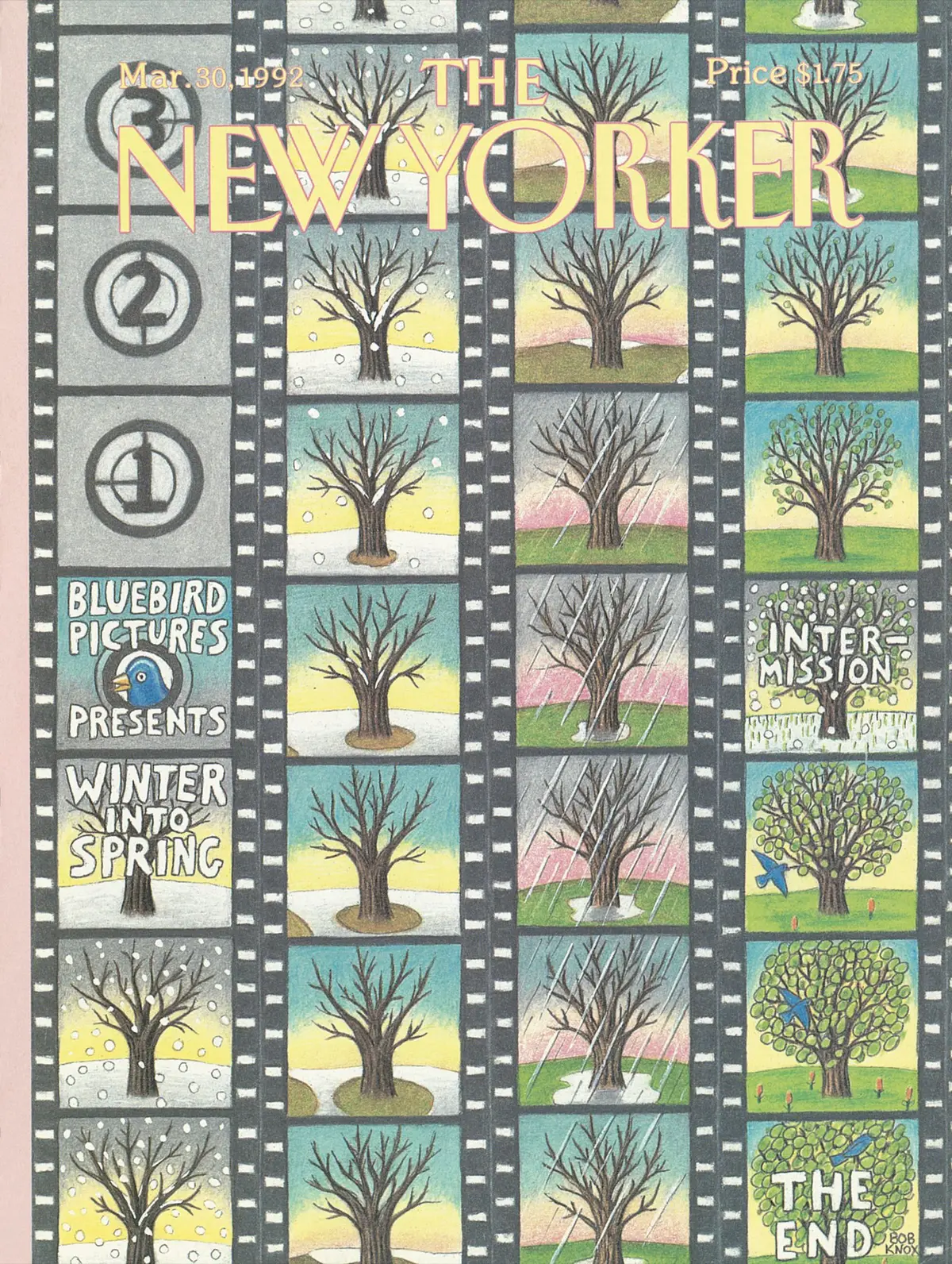 Обложка The New Yorker, 30 марта 1992, художник Боб Нокс