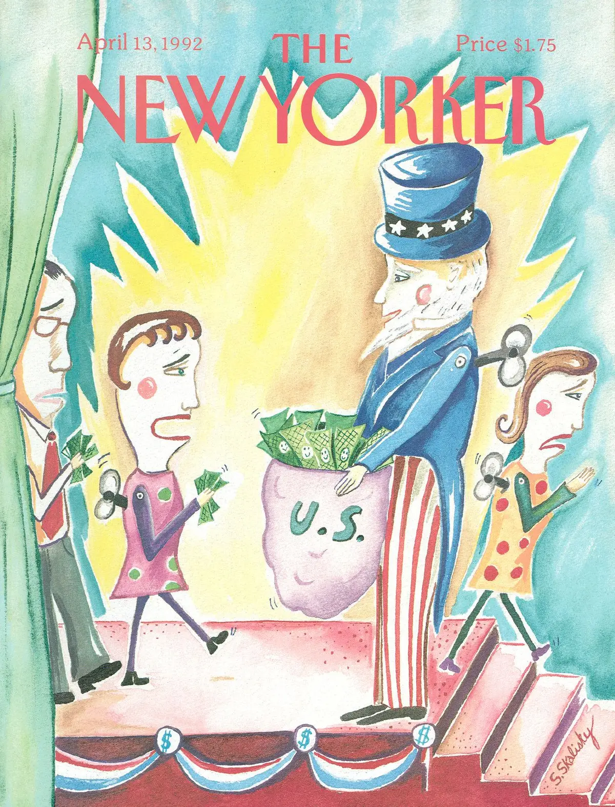 Обложка The New Yorker, 13 апреля 1992, художник Стефани Скалиски
