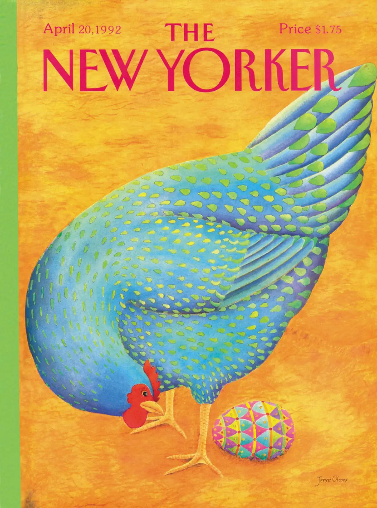Обложка The New Yorker, 20 апреля 1992, художник Дженни Оливер