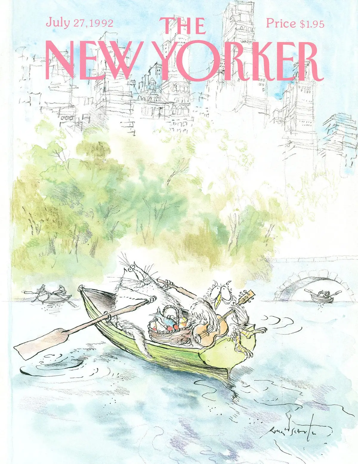 Обложка The New Yorker, 27 июля 1992, художник Рональд Сёрл