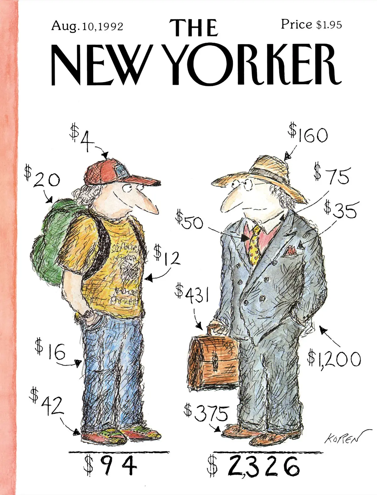 Обложка The New Yorker, 10 августа 1992, художник Эдвард Корен