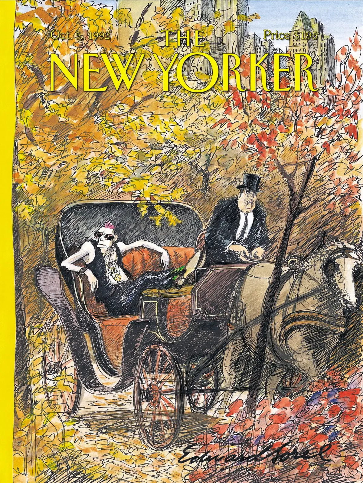 Обложка The New Yorker, 5 октября 1992, художник Эдвард Сорел