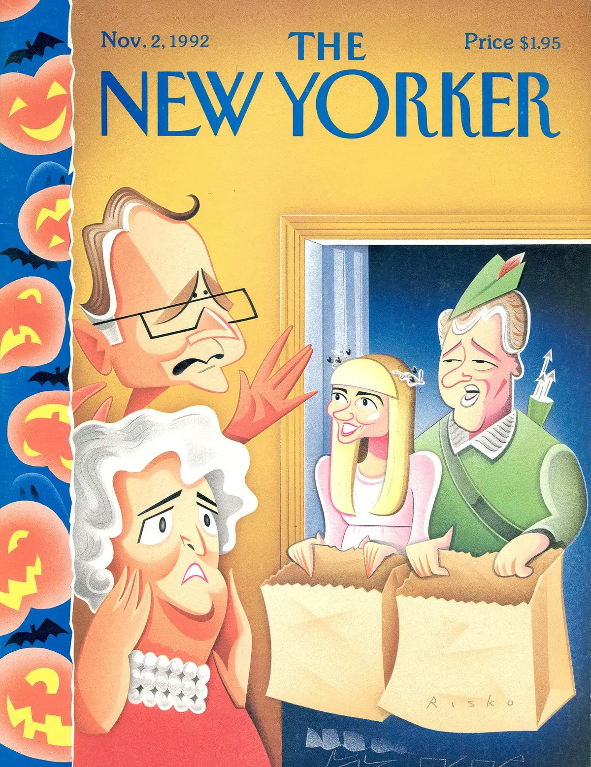 Обложка The New Yorker, 2 ноября 1992, художник Роберт Риско
