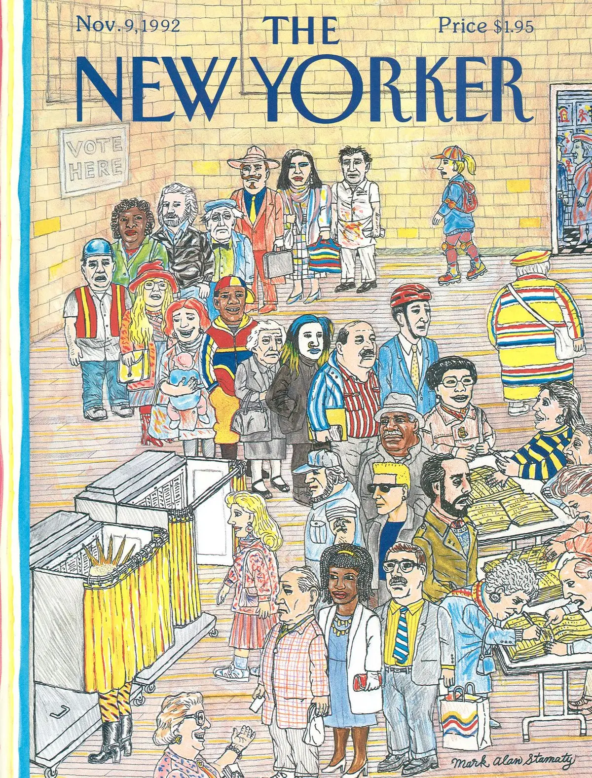 Обложка The New Yorker, 9 ноября 1992, художник Марк Алан Стамати