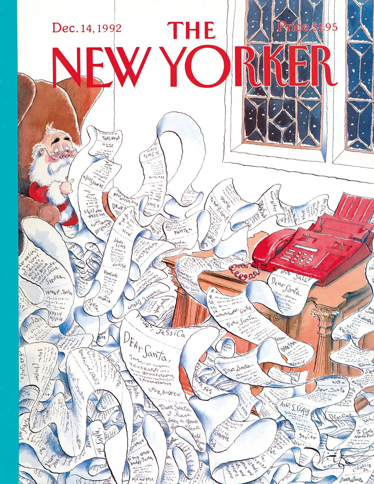 Обложка The New Yorker, 14 декабря 1992, художник Майкл Витте