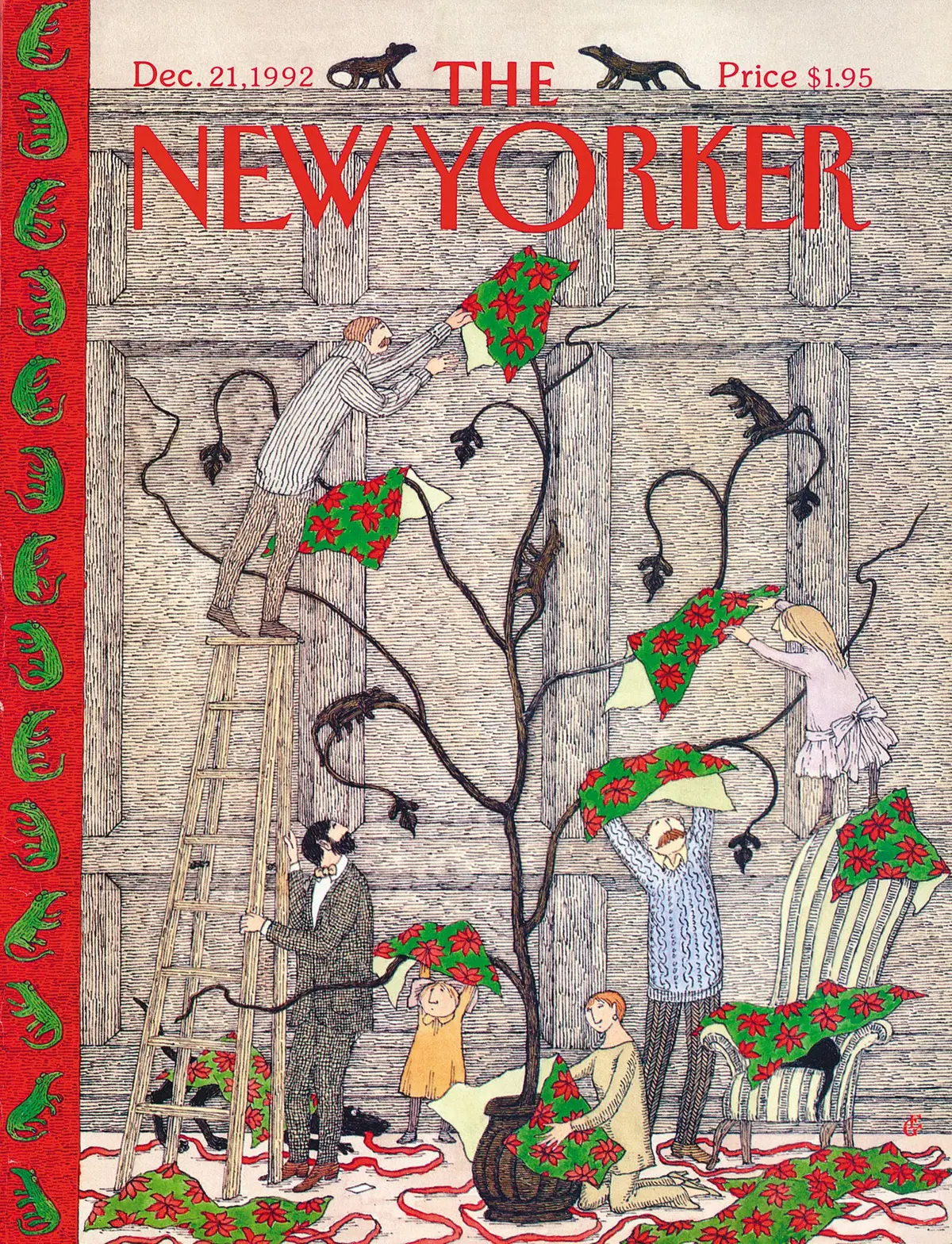 Обложка The New Yorker, 21 декабря 1992, художник Эдвард Гори