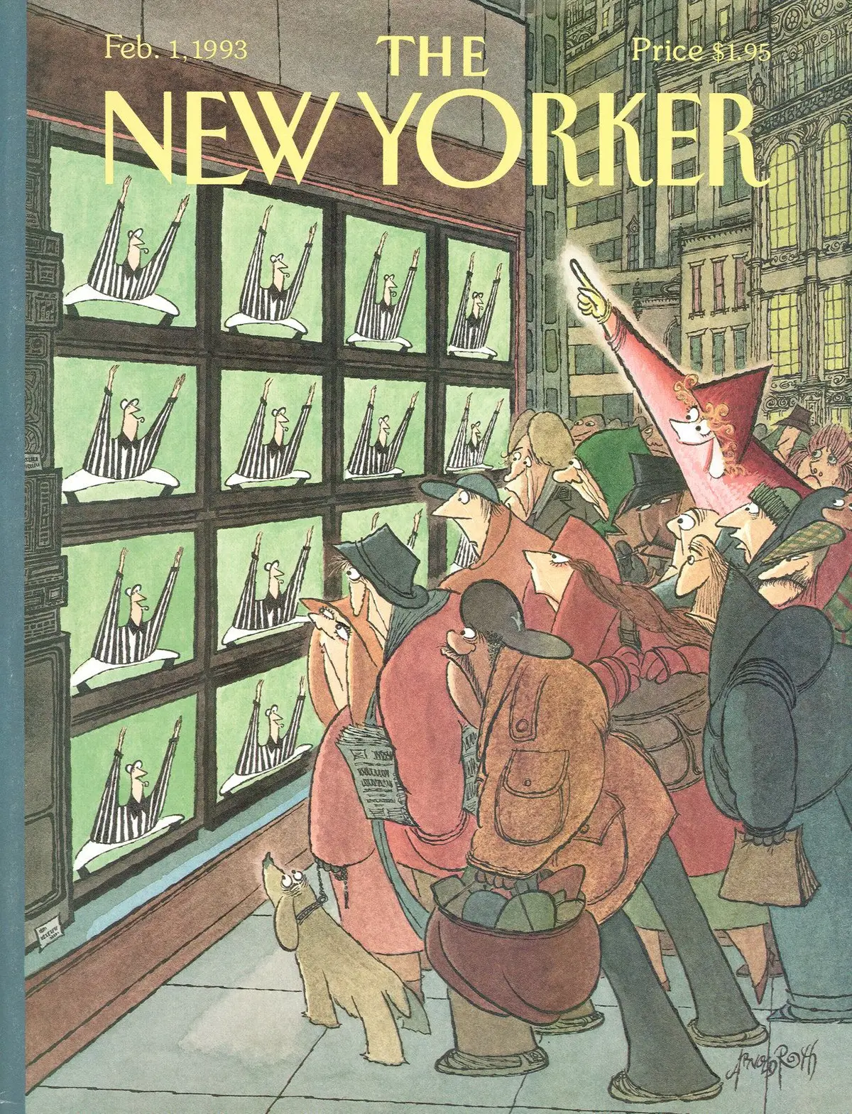 Обложка The New Yorker, 1 февраля 1993: Супербоул XXVII, художник Арнольд Рот