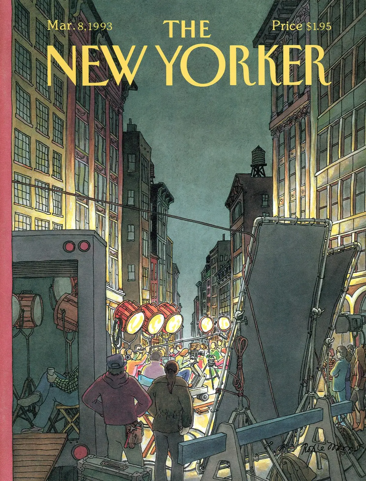 Обложка The New Yorker, 8 марта 1993: Вечер в кино, художник Рокси Манро