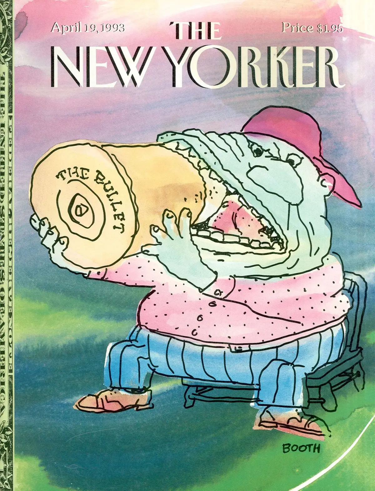 Обложка The New Yorker, 19 апреля 1993: Стиснув зубы, художник Джордж Бут