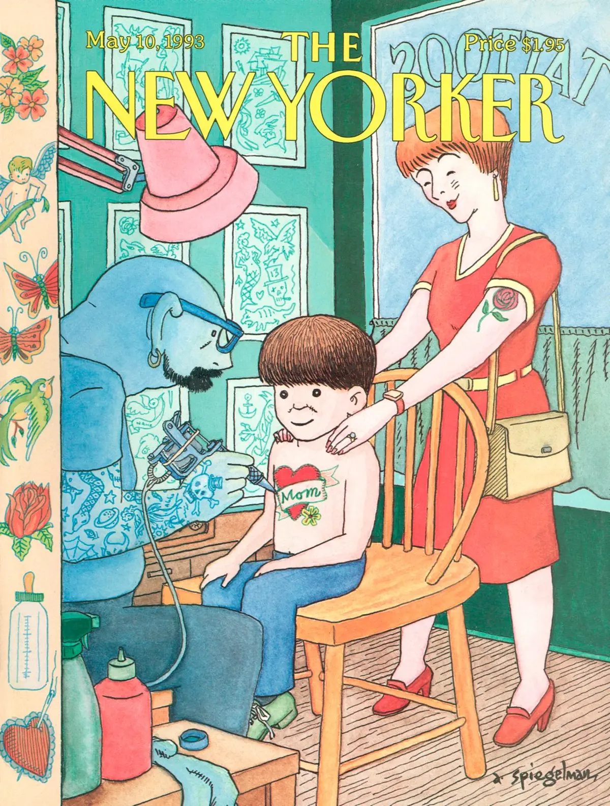 Обложка The New Yorker, 10 мая 1993: «М» — это всё, что она мне дала, художник Арт Шпигельман