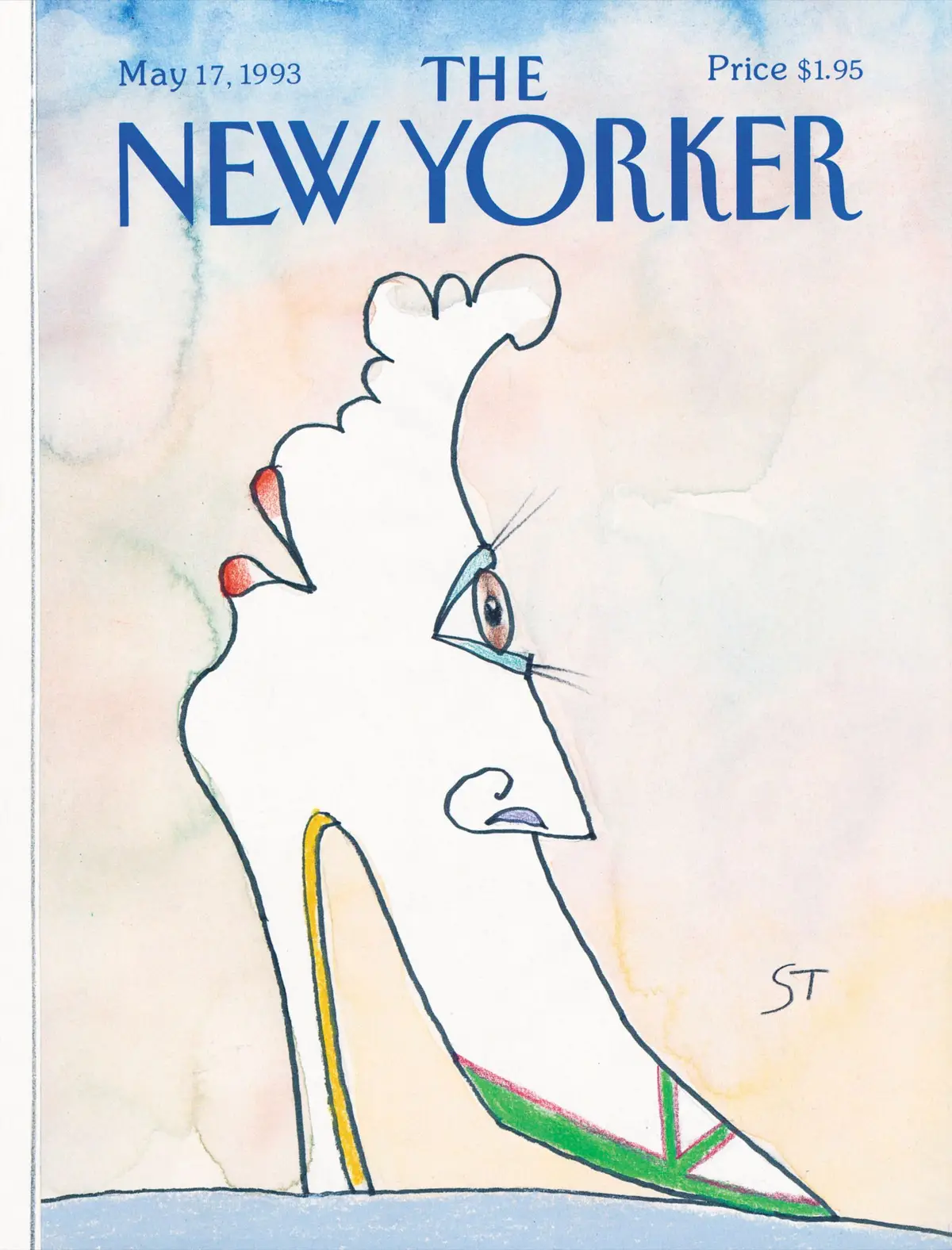 Обложка The New Yorker, 17 мая 1993: Туфля, художник Сол Стейнберг