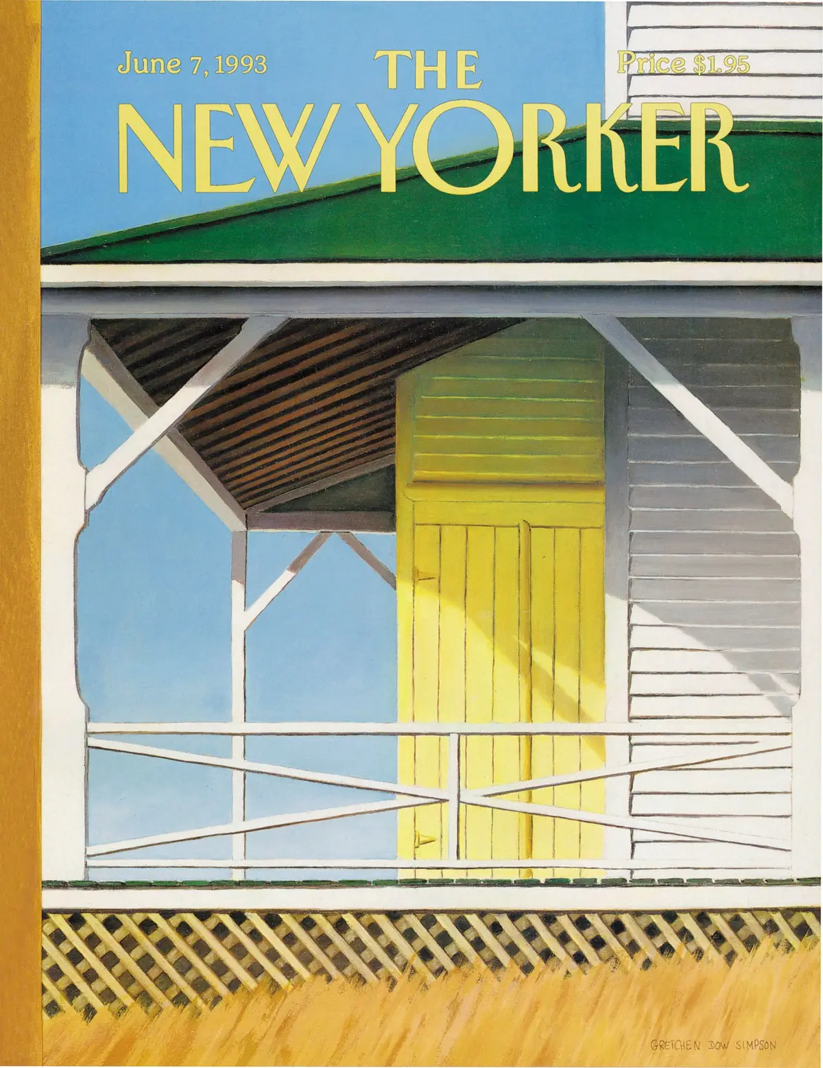 Обложка The New Yorker, 7 июня 1993: Выходные на Блок-Айленде, художник Гретхен Доу Симпсон