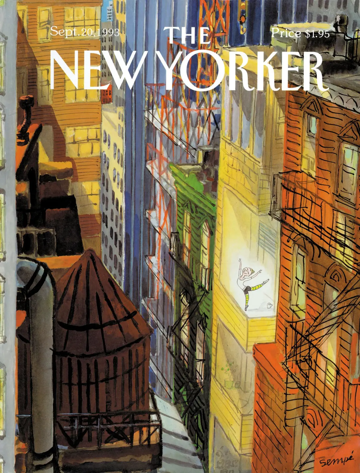 Обложка The New Yorker, 20 сентября 1993: Арабеска, художник Жан-Жак Сампе
