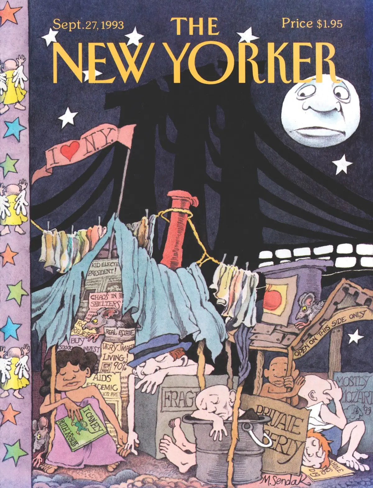 Обложка The New Yorker, 27 сентября 1993: Я люблю Нью-Йорк, художник Морис Сендак