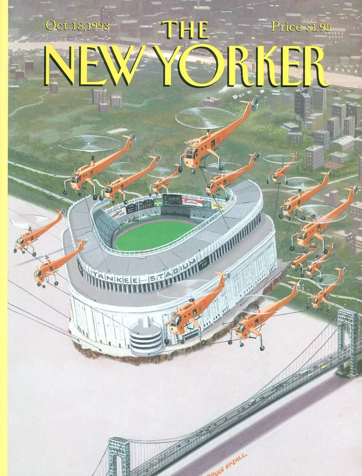 Обложка The New Yorker, 18 октября 1993: Освистывание, художник Брюс Макколл
