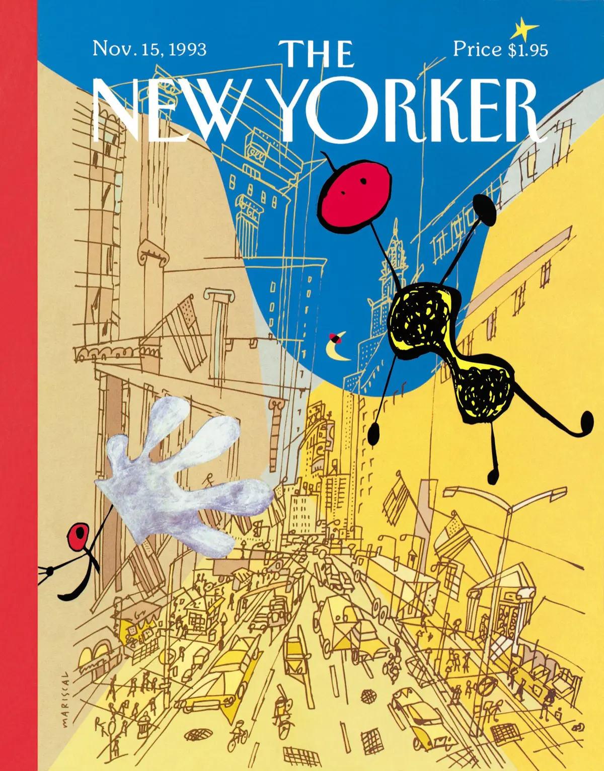 Обложка The New Yorker, 15 ноября 1993: Миро в городе, художник Хавьер Марискаль