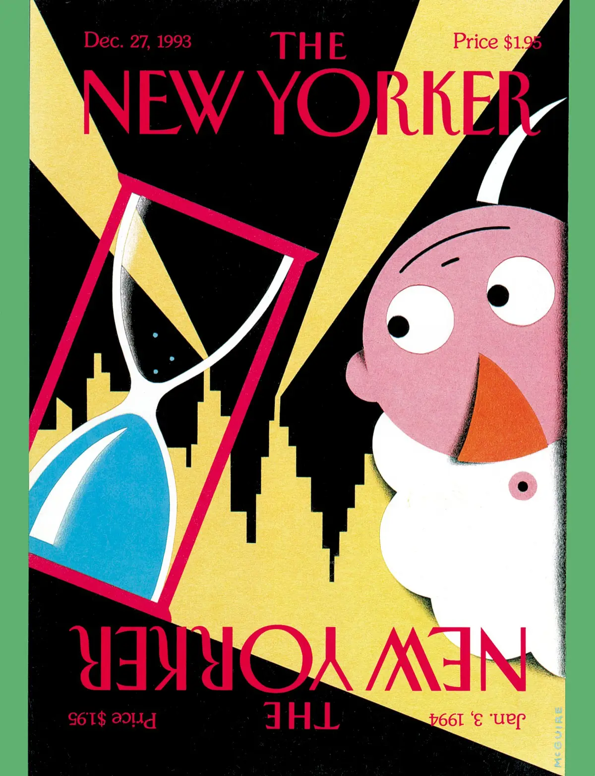 Обложка The New Yorker, 27 декабря 1993: С Новым годом, художник Ричард Макгуайр