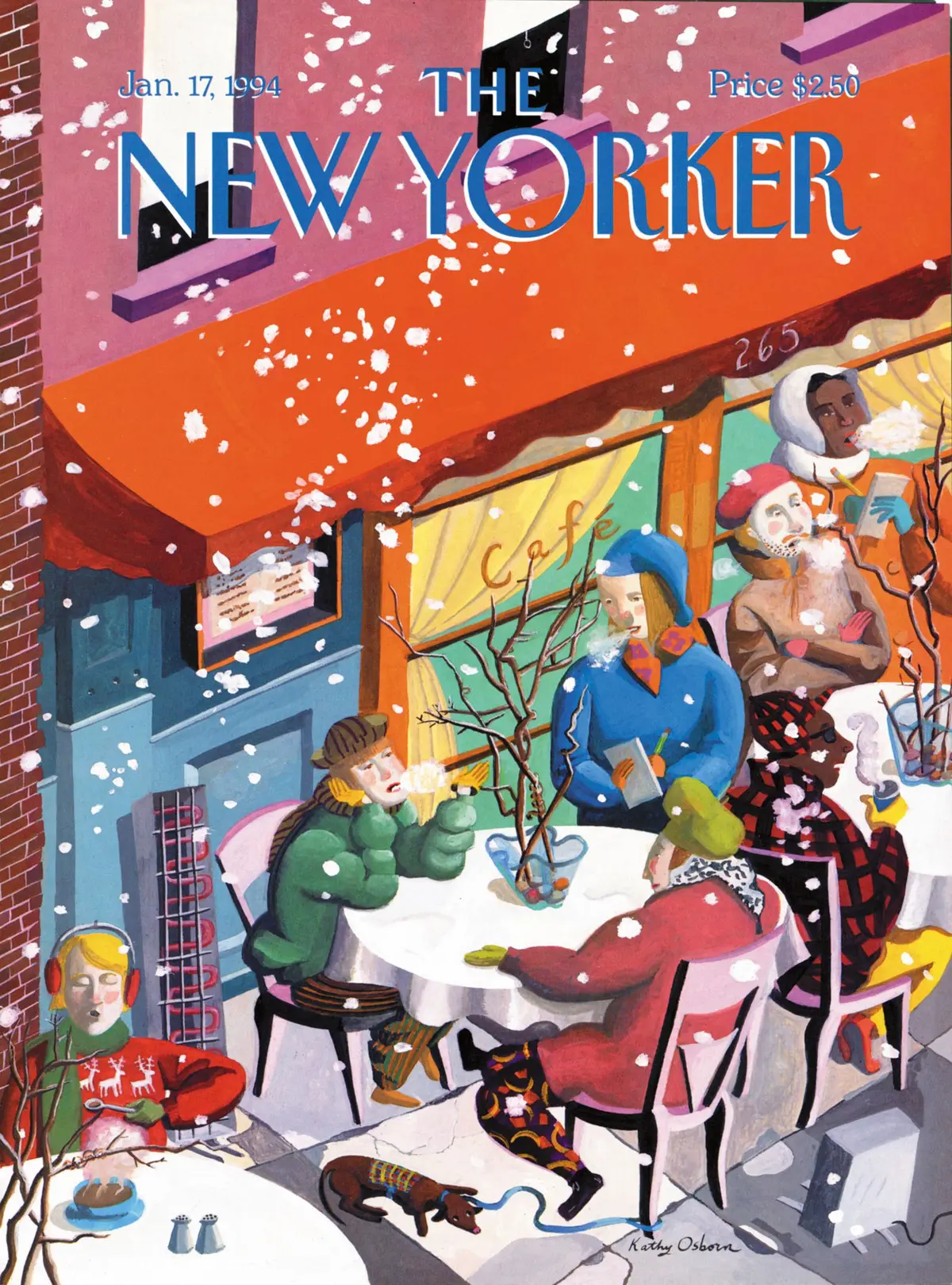 Обложка The New Yorker, 17 января 1994: Кафе для стойких, художник Кэти Осборн
