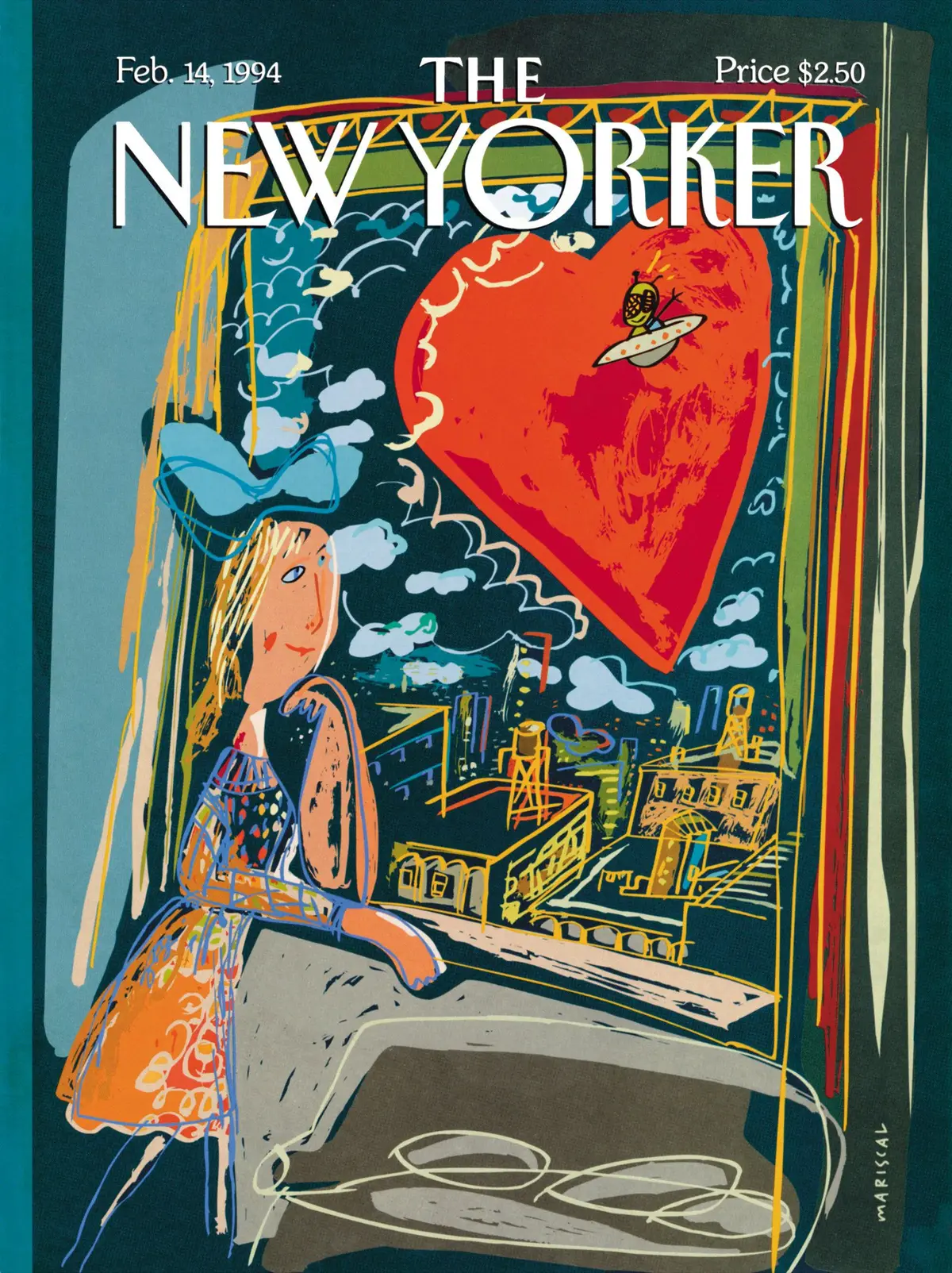 Обложка The New Yorker, 14 февраля 1994: Забавная валентинка, художник Хавьер Марискаль